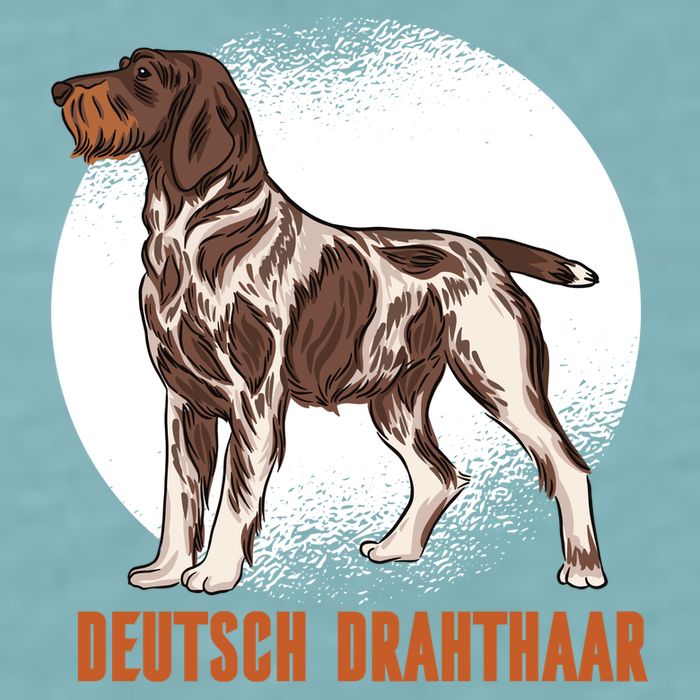 German Wirehaired Pointer Dog Sueded Cloud Jersey T-Shirt