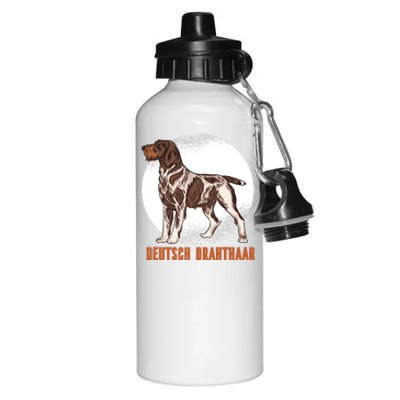 German Wirehaired Pointer Dog Aluminum Water Bottle 