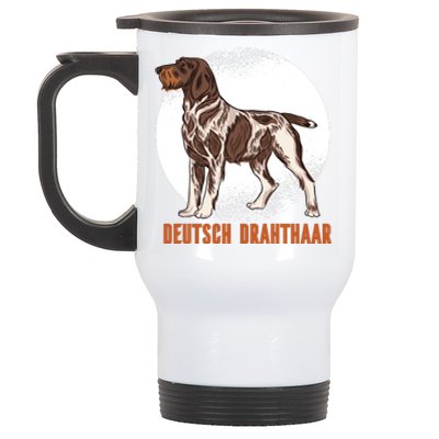 German Wirehaired Pointer Dog Stainless Steel Travel Mug