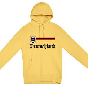 Germany Flag Stripe Logo Premium Pullover Hoodie