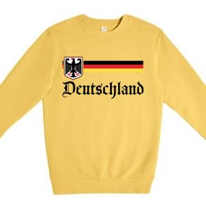 Germany Flag Stripe Logo Premium Crewneck Sweatshirt