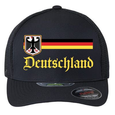 Germany Flag Stripe Logo Flexfit Unipanel Trucker Cap