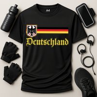 Germany Flag Stripe Logo Cooling Performance Crew T-Shirt
