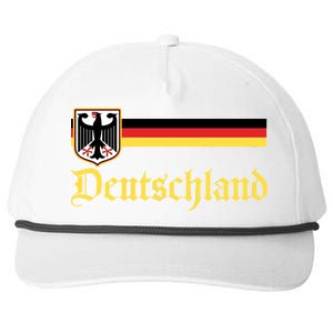 Germany Flag Stripe Logo Snapback Five-Panel Rope Hat