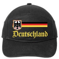 Germany Flag Stripe Logo 7-Panel Snapback Hat