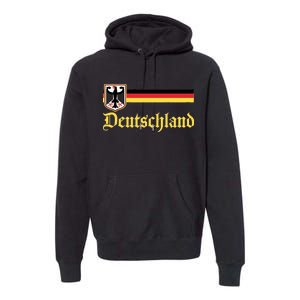 Germany Flag Stripe Logo Premium Hoodie