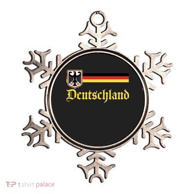 Germany Flag Stripe Logo Metallic Star Ornament