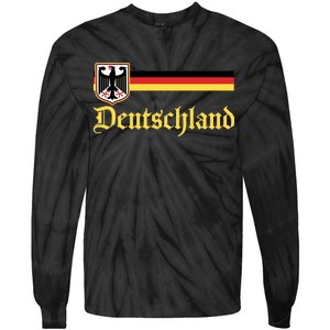 Germany Flag Stripe Logo Tie-Dye Long Sleeve Shirt