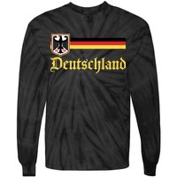 Germany Flag Stripe Logo Tie-Dye Long Sleeve Shirt