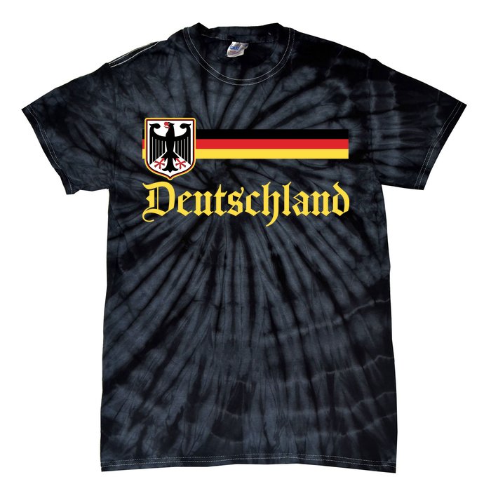 Germany Flag Stripe Logo Tie-Dye T-Shirt