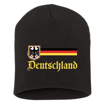 Germany Flag Stripe Logo Short Acrylic Beanie