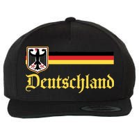 Germany Flag Stripe Logo Wool Snapback Cap