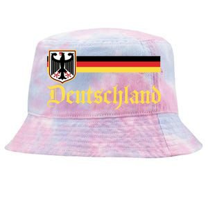 Germany Flag Stripe Logo Tie-Dyed Bucket Hat