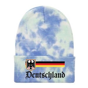 Germany Flag Stripe Logo Tie Dye 12in Knit Beanie