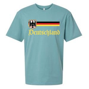 Germany Flag Stripe Logo Sueded Cloud Jersey T-Shirt