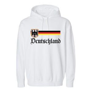 Germany Flag Stripe Logo Garment-Dyed Fleece Hoodie