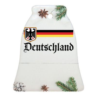 Germany Flag Stripe Logo Ceramic Bell Ornament