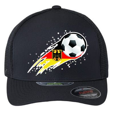 Germany Soccer Insignia Brush Strokes Flexfit Unipanel Trucker Cap