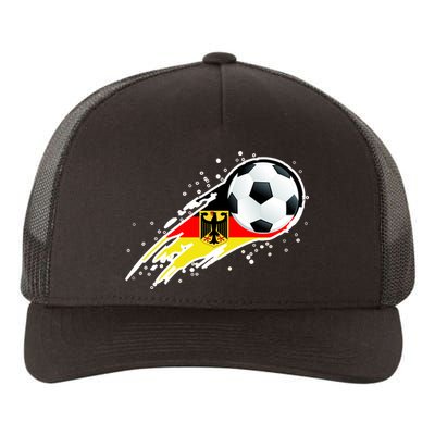 Germany Soccer Insignia Brush Strokes Yupoong Adult 5-Panel Trucker Hat