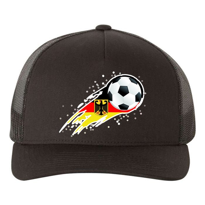 Germany Soccer Insignia Brush Strokes Yupoong Adult 5-Panel Trucker Hat