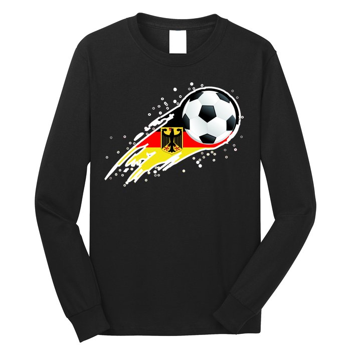 Germany Soccer Insignia Brush Strokes Long Sleeve Shirt