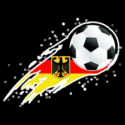 Germany Soccer Insignia Brush Strokes T-Shirt
