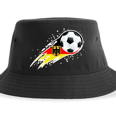 Germany Soccer Insignia Brush Strokes Sustainable Bucket Hat