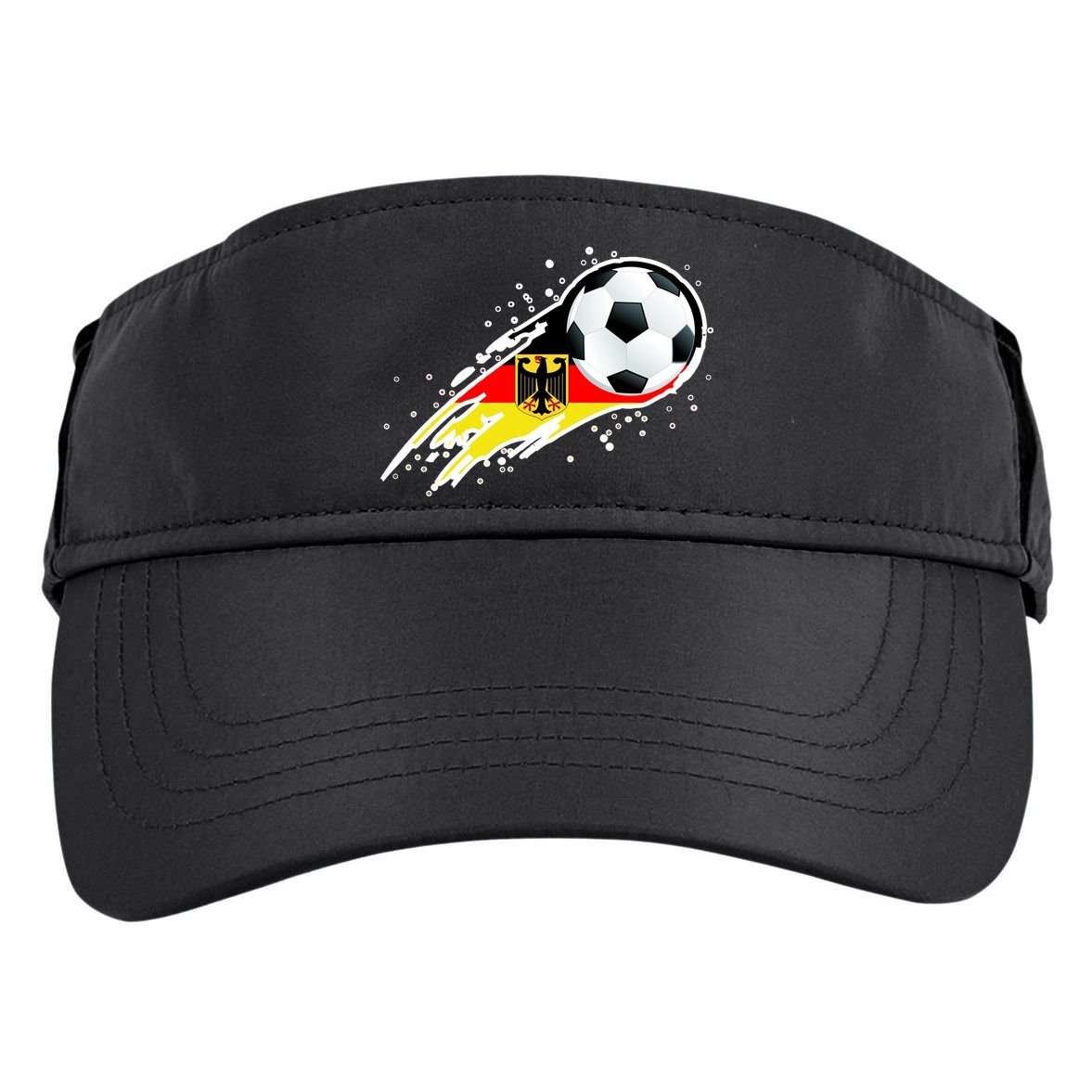 Germany Soccer Insignia Brush Strokes Adult Drive Performance Visor