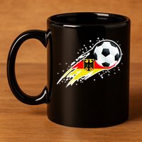 Germany Soccer Insignia Brush Strokes 11oz C Handle Ceramic Mug
