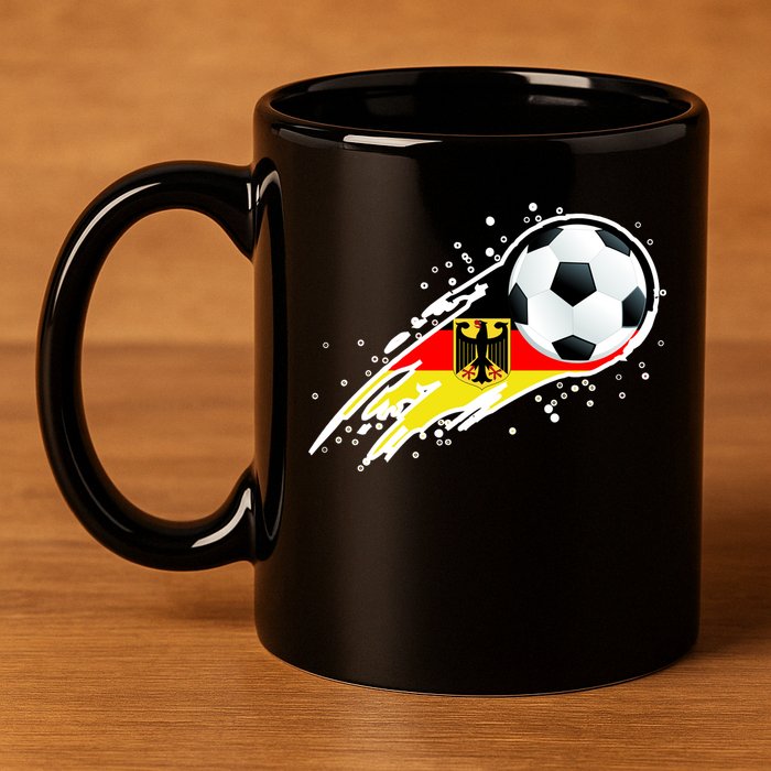 Germany Soccer Insignia Brush Strokes 11oz C Handle Ceramic Mug