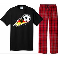 Germany Soccer Insignia Brush Strokes Pajama Set