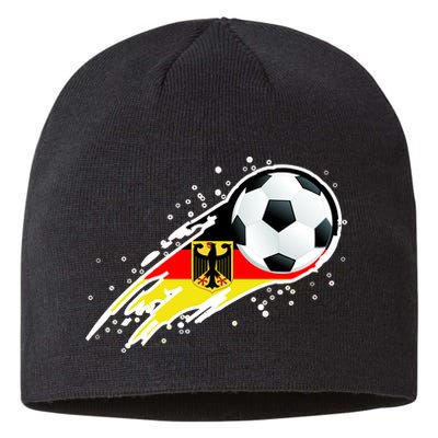 Germany Soccer Insignia Brush Strokes Sustainable Beanie