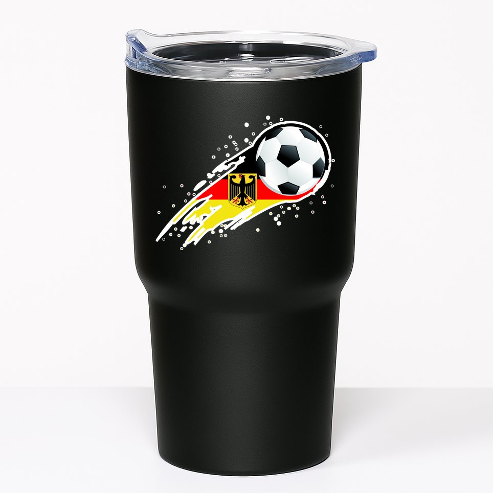 Germany Soccer Insignia Brush Strokes Tumbler