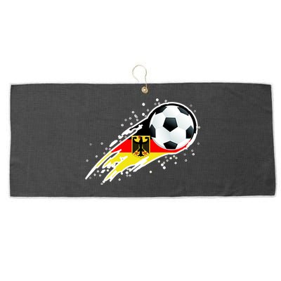 Germany Soccer Insignia Brush Strokes Large Microfiber Waffle Golf Towel