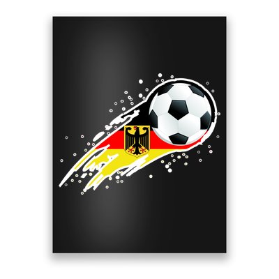 Germany Soccer Insignia Brush Strokes Poster