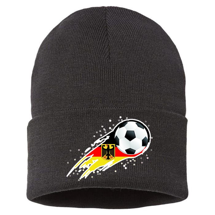 Germany Soccer Insignia Brush Strokes Sustainable Knit Beanie