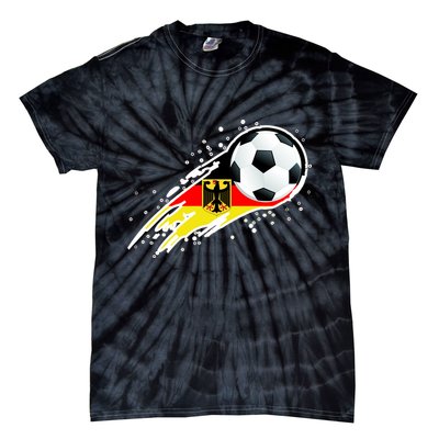 Germany Soccer Insignia Brush Strokes Tie-Dye T-Shirt