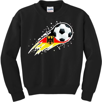 Germany Soccer Insignia Brush Strokes Kids Sweatshirt