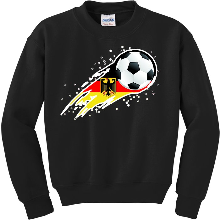 Germany Soccer Insignia Brush Strokes Kids Sweatshirt