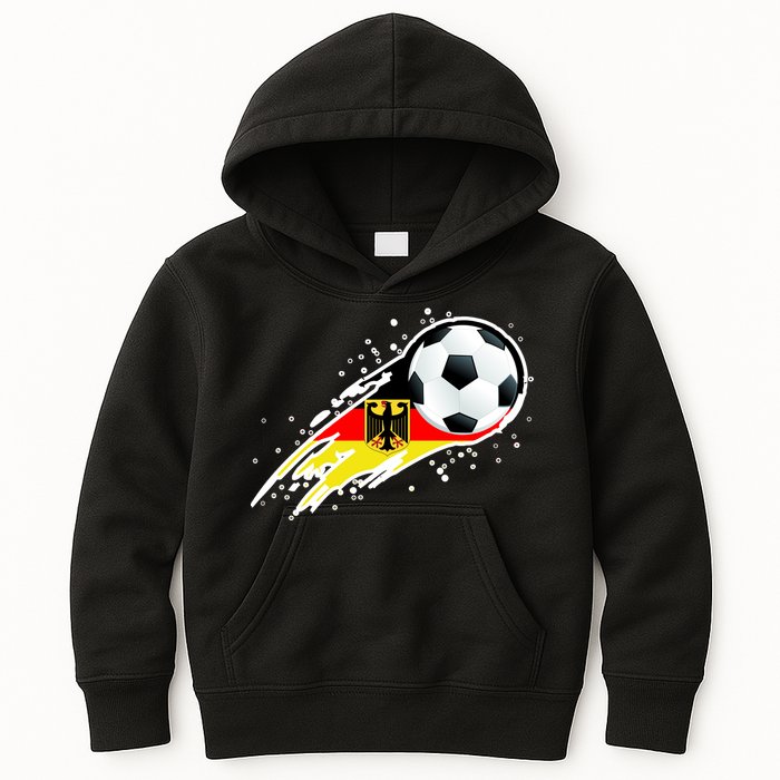 Germany Soccer Insignia Brush Strokes Kids Hoodie