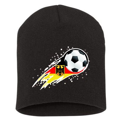 Germany Soccer Insignia Brush Strokes Short Acrylic Beanie