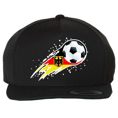 Germany Soccer Insignia Brush Strokes Wool Snapback Cap