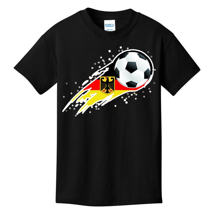 Germany Soccer Insignia Brush Strokes Kids T-Shirt