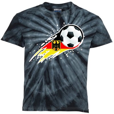 Germany Soccer Insignia Brush Strokes Kids Tie-Dye T-Shirt