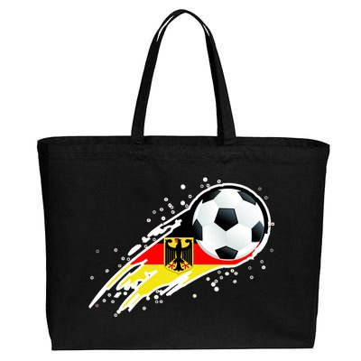 Germany Soccer Insignia Brush Strokes Cotton Canvas Jumbo Tote