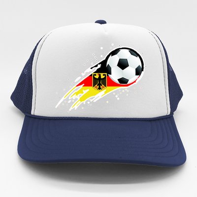 Germany Soccer Insignia Brush Strokes Trucker Hat