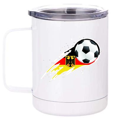 Germany Soccer Insignia Brush Strokes 12 oz Stainless Steel Tumbler Cup