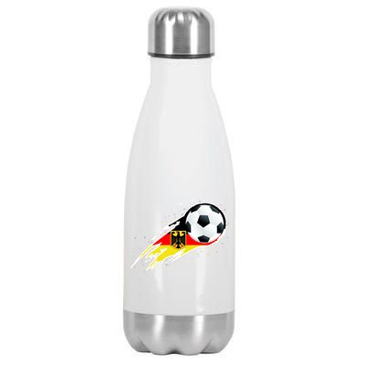 Germany Soccer Insignia Brush Strokes Stainless Steel Insulated Water Bottle