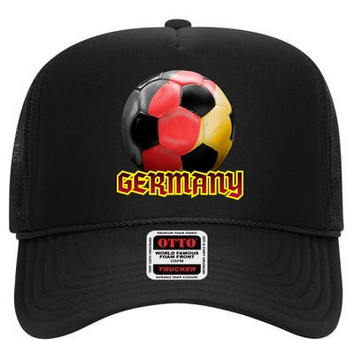 Germany Soccer Logo High Crown Mesh Back Trucker Hat