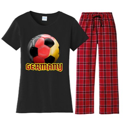 Germany Soccer Logo Women's Flannel Pajama Set